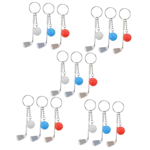 SOIMISS 15stücke Golf Schlüsselanhänger Golfschläger Und Golfball Design Kreative Schlüsselanhänger Für Rucksäcke Taschen Und Schlüsselbund Geschenkidee Für Golfer Und von SOIMISS