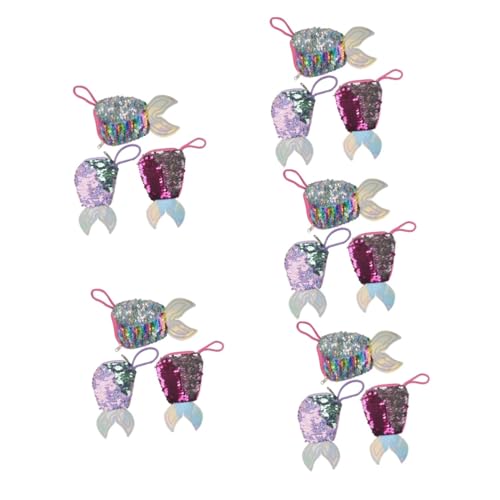 SOIMISS 15stücke Geldbörse Meerjungfrau Mit Glitzer Und Pailletten Süßes Design Für Mädchen Perfektes Party-zubehör Und Für Weihnachten Farben Und Regenbogen von SOIMISS