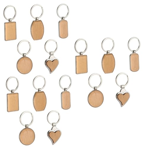 SOIMISS 15stücke Teiliges Holz Schlüsselanhänger Holz Kreative Schlüsselring Für Taschen Und Für Männer Und Frauen Hochwertige Verarbeitung von SOIMISS