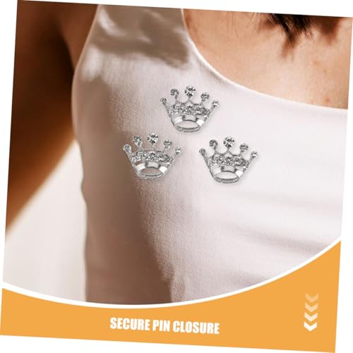 SOIMISS 15 Stück Teiliges Mini Broschen mit Strass Silberfarbene Tiara Anstecknadeln für Geburtstag Hochzeit Bankett und Party Dekorationen von SOIMISS