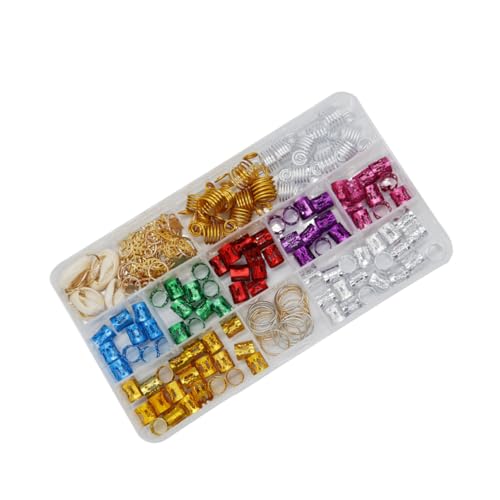 SOIMISS 150 Stück Teiliges Haar Schmuck Bunte Haarring Accessoires für Zöpfe DIY Haarverlängerung Clips Vielseitig Einsetzbar für Party Hochzeit Alltag von SOIMISS