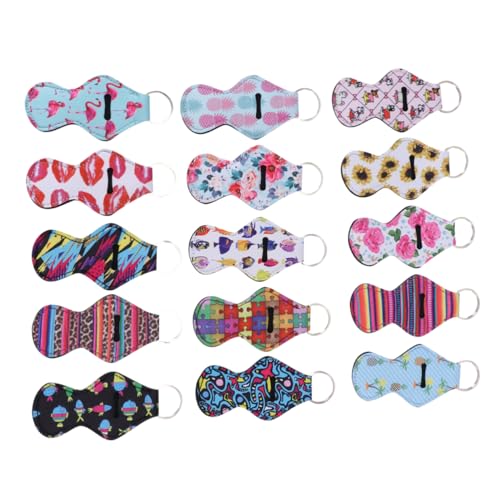 SOIMISS 15stücke Teiliges Neopren Schlüsselanhänger Mit Halter Für Lippenstift Praktische Hüllen Bunten Farben Für Unterwegs Passend Flaschen Und Kosmetik von SOIMISS