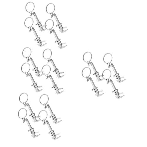 SOIMISS 16stücke Schlüsselanhänger Mini Messschieber Schlüsselanhänger Tragbare Und Praktische Für Präzise Messungen Silberne Farbe Robuste Und Langenlebig von SOIMISS
