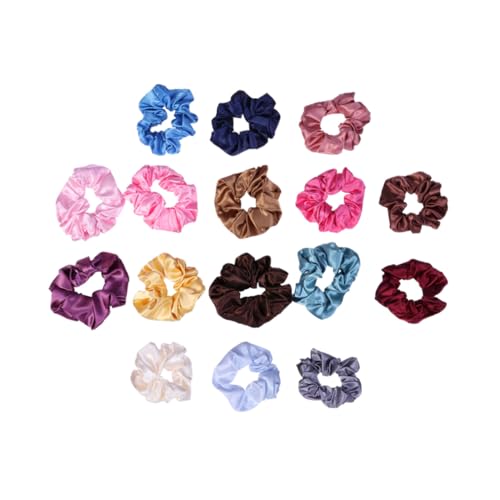 SOIMISS 16 Stück Teiliges Haargummi aus Satin Elastische Ponytail Holder in Mischfarben Weiche Dehnbare Haarbänder für Mädchen und Frauen Vielseitig Einsetzbar und Alltagstauglich von SOIMISS