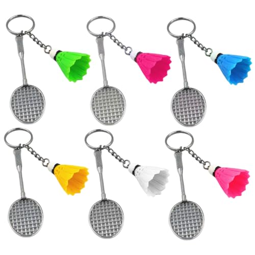 SOIMISS 18 STK Badminton-schlüsselanhänger Modisch Fußball-schlüsselanhänger Für Jungen Schlüsselanhänger Mit Badminton-anhänger Kette Badminton-Team- Ring Schlüsselanhänger Metall von SOIMISS