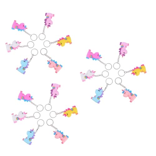 SOIMISS 18stücke Teiliges Einhorn PVC Schlüsselanhänger Für Taschen Handtaschen Bunte Robuste Stilvolle Dekoration Für Schlüssel Und Taschen von SOIMISS
