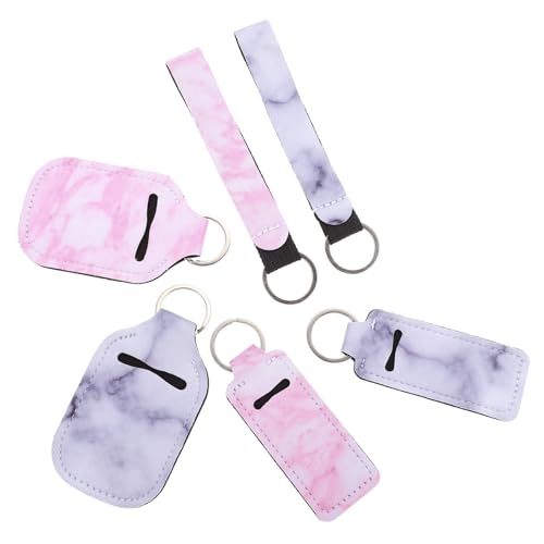 SOIMISS 18stücke Tragbare Neopren-Lipstick-hüllen Mit Schlüsselanhängern Im Marmor-Design Schützende Hüllen Für Lippenstifte Und Schlüssel Für Handtaschen Und Unterwegs von SOIMISS