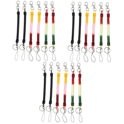 SOIMISS 18stücke Schlüsselanhänger Mit Elastischem Zugband Praktische Schlüsselhalter Für Handy Geldbörse Und Werkzeuge Zufällige Farben von SOIMISS