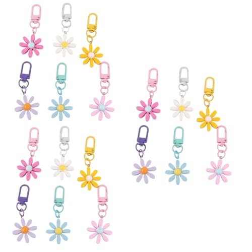 SOIMISS 18 STK Taschenanhänger Schlüsselanhänger Mit Blumenquaste Sonnenblumen-schlüsselanhänger Ring Schlüsselanhänger Klare Gürteltasche Autoteile Schlüsselanhänger Autoanhänger von SOIMISS
