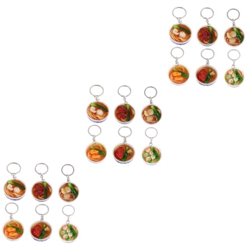 SOIMISS 18stücke Teiliges Von Blauen Und Weißen Porzellan-nudelschalen-schlüsselanhängern Für Junge Mädchen Realistische Spielküchen-Dekoration Für Kreative Spielumgebungen von SOIMISS