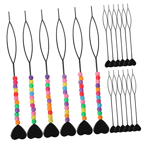 SOIMISS 18 Teiliges Haarstyling mit Perlen und Einfachen Beaders Schnelle Ponytail Makers Flexibles Styling Tool für Mädchen und Frauen Einfach Anzuwenden für Bunte Strähnen und von SOIMISS