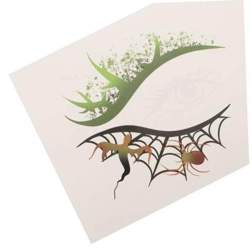 SOIMISS 19 Stück Teiliges Halloween Augen-make-up Tattoo mit Totenkopf Eyeliner Aufklebern Kürbis Spinnennetz Temporäre Gesichtstattoos für Karneval Maskerade Party von SOIMISS