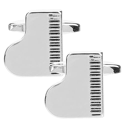 SOIMISS Klavier Manschettenknöpfe für Herren Stilvolle Hemdknöpfe Legiertem Material Hochglänzend für Formelle Anlässe und Musiker Elegantes Design von SOIMISS