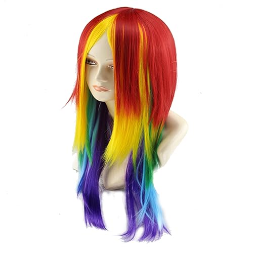 SOIMISS 1Pc Cosplay Perückenpuppe Perücke Regenbogen Cosplay Perücken Cosplay Perücken Haare Perücke Hochtemperatur Faser Perücke von SOIMISS