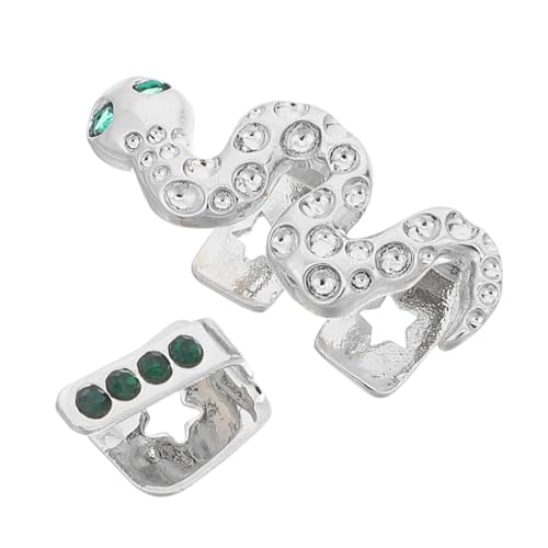 SOIMISS Zahndekor Mit Schlangenmotiv Metall Zahngrills Für Kostümzähne Glänzender Zahnschmuck Als Cosplay-zubehör Hip-pop-accessoire von SOIMISS