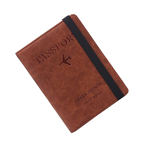 SOIMISS 1stück RFID Reisepass Hülle Damen Multifunktionale Pu Leder Geldbörse Schlank Praktisch Für Ausweis Fotos Für Geschäftsreisen Elegantem Kaffeebraun von SOIMISS