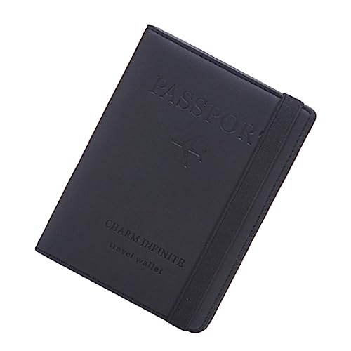 SOIMISS 1stück RFID Passhülle Für Damen Multifunktionale Pu Leder Tasche Diebstahlschutz Schwarz Für Reisen Büro Und Alltag Platz Für Pässe Und Ausweise Kompaktes Design von SOIMISS