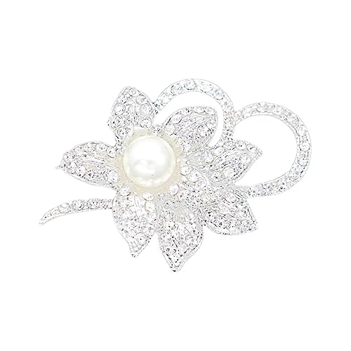 SOIMISS 1Stk Schuhclip mit Strasssteinen Schuhschnallen mit Strasssteinen Hochzeitsdekoration Schuhschnallen-Clip Blumendekor Schuhschmuck aus Strass Strass-Schuhclips für Damen Silver von SOIMISS