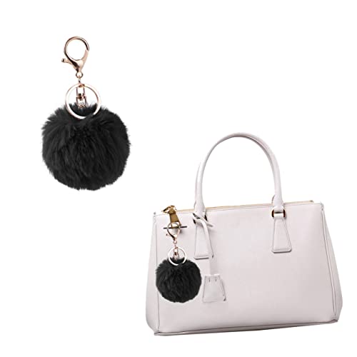 SOIMISS 1stk Auto Schlüsselanhänger Plüschtier-schlüsselanhänger Gefüllter Schlüsselanhänger Schwarze Pompons Süßer Schlüsselanhänger Plüschanhänger Plüschtiere Schlüssel Ringe Black von SOIMISS