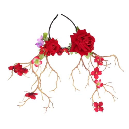 SOIMISS Kreatives Stirnband Hirschhorn Blume Haarband Festliche Party Kopfschmuck Verarbeitung von SOIMISS
