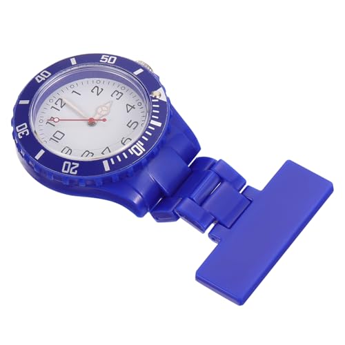 SOIMISS 1stk Taschenuhr Krankenschwester Pflegeuhr Revers Uhr Pin Auf Broschenuhr Brustuhr des Arztes Abzeichen Für Krankenpflegeschüler Arzt Leuchtende Uhr Arzt Uhren Fob Blue Quarz von SOIMISS