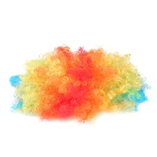 SOIMISS 1stück Bunte Clown Perücke Für Karneval Kostümparty Auftritte Strapazierfähige Afro-wig Mit Regenbogenfarben Einheitsgröße Für Erwachsene von SOIMISS