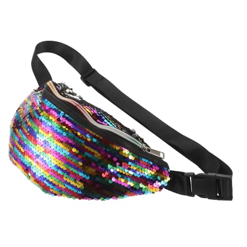 SOIMISS 1stück Meerjungfrau Pailletten Hüfttasche Bunte Tragbare Sport Bauchtasche Für Damen Verstellbare Umhängetasche Mit Großem Stauraum Für Outdoor-aktivitäten Festivals Und von SOIMISS