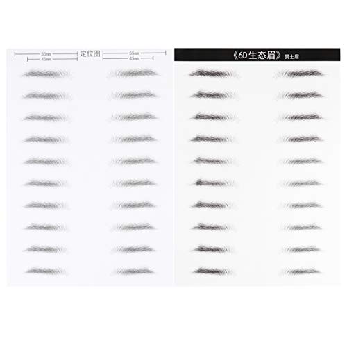 SOIMISS 2 Blätter Simulierter Augenbrauen -Patch Augenbrauen-Kit Simulation Augenbraue präzise Braun dauerhaft Form Augenbrauen -Make -up -Werkzeuge künstliches Augenbrauenpflaster Schwarz von SOIMISS