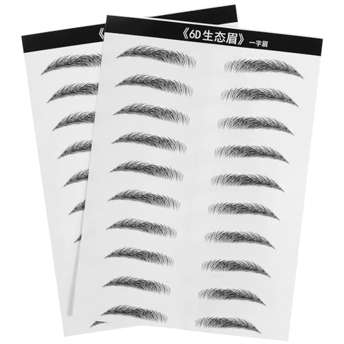 SOIMISS 2 Blätter Simulierter Augenbrauen -Patch Simulation Augenbraue Aufkleber für Augenbrauen Schönheit künstliches Augenbrauenpflaster Augenbrauen -Make -up -Werkzeuge Schwarz von SOIMISS