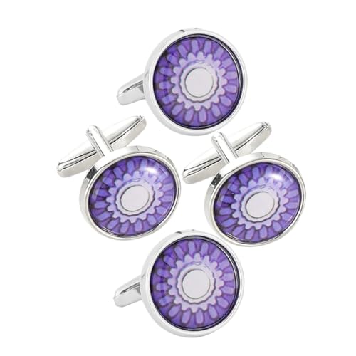 SOIMISS 2 Paare Manschettenknöpfe Herren Französischer Stil Rundes Blumenmuster Elegante Hemd Schmuck Hochzeit Party Anzug Zubehör SOIMISS 2 Paare Manschettenknöpfe Herren Französischer Stil Rundes Blumenmuster Elegante Hemd Schmuck Hochzeit Party Anzug Zubehör von SOIMISS
