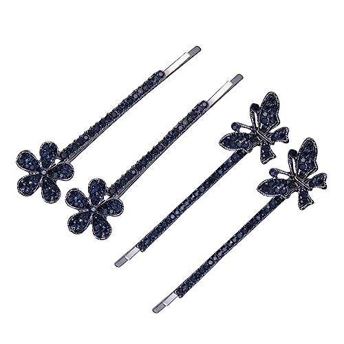 SOIMISS 2 Paare Retro Seitenclips Mit Strass Haarschmuck Für Frauen Frontclip Haarspangen Schlichtes Design Für Hochzeit Und Alltag von SOIMISS