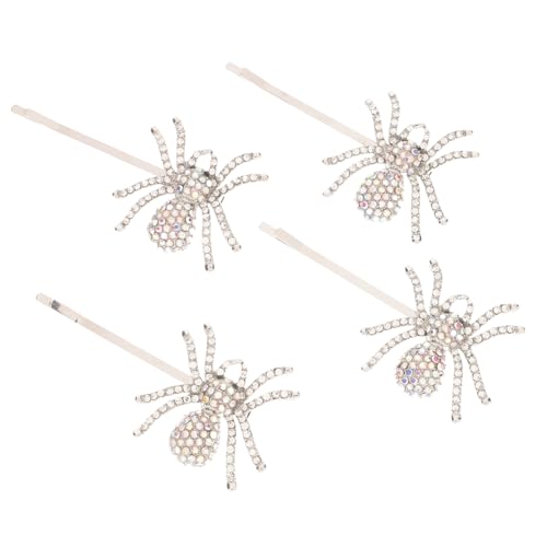 SOIMISS 2 Paare Rhinestone Spinnen Haarklammern Halloween Haarschmuck Funkelnde Gothic Haarspangen Damen Mädchen Party Accessoire Karneval von SOIMISS