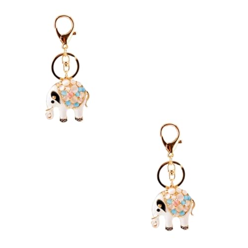 SOIMISS 2stücke Schlüsselanhänger Elefant Aus Katzenauge Niedlicher Auto Und Taschenanhänger Langlebig Und Dekorativ Als Für Freunde Verschönerung Von Taschen Und Schlüsseln von SOIMISS