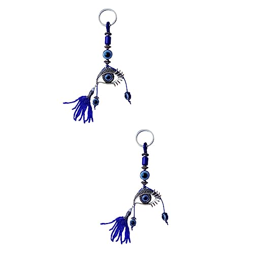 SOIMISS 2stücke Türkischer Blauer Böser Auge Schlüsselanhänger Muslimisches Wandbehang Ornament Hochwertige Leicht Und Kreativ Schutzsymbol Für Gesundheit Und Wohlstand Vielseitige von SOIMISS