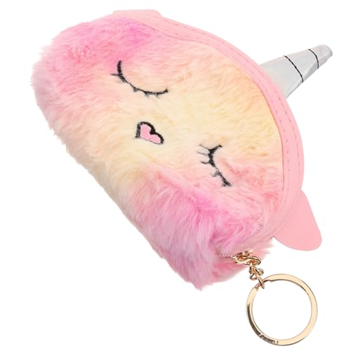SOIMISS 2stücke Plüsch Einhorn Geldbörse Für Damen Süßer Cartoon Münzbeutel Rosa Als Kosmetiktasche Für Kleingeld Schlüssel Und Karten Für Unterwegs von SOIMISS
