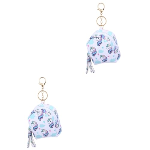 SOIMISS 2stücke Adorable Cartoon Mini Geldbörse Für Praktische Aufbewahrungstasche Für Münzen Und Kopfhörerkabel Süßes Design Mit Einhornmotiv Für Teenager Und Junge Mädchen von SOIMISS