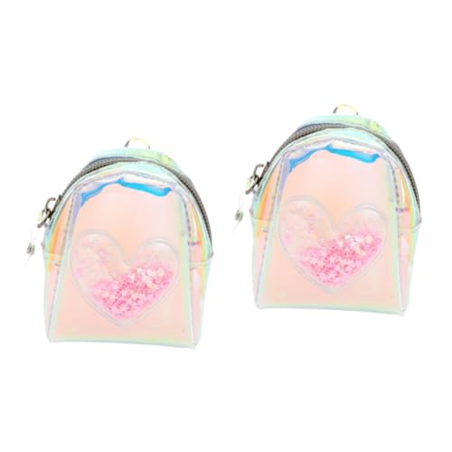 SOIMISS 2stücke Love Heart Pattern Geldbörse Damen Kleine wasserdichte Münztasche Im Modischen Design Für Alltag Schule Und Reisen Praktisches Portemonnaie Für Frauen Und Mädchen von SOIMISS