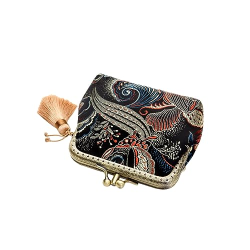 SOIMISS 2stücke Vintage Double Layer Purse Mit Quaste Stilvoller Tragbarer Geldbeutel Für Damen Für Münzen Lippenstift Und Kosmetik Elegantes Design Für Täglichen Gebrauch von SOIMISS
