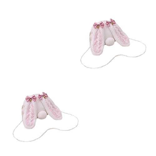 SOIMISS 2stücke Mädchen Umhängetasche Plüsch Kaninchen Schultertasche Casual Tasche Für Damen Süße Praktische Handtasche Für Reisen Alltag Und Besondere Anlässe von SOIMISS