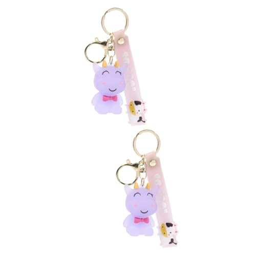 SOIMISS 2stücke Süßer Kuh Schlüsselanhänger Tierisch Dekorativer Für Taschen Schlüssel Oder Auto Einzigartiger Und Schlüsselhalter Für Und Deko von SOIMISS