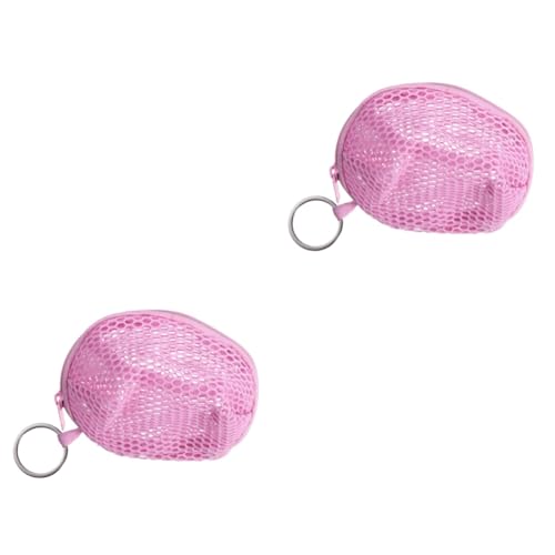 SOIMISS 2stücke Mesh Kosmetiktasche Für Mädchen Aufbewahrungstasche Für Make-up Eier Münzen Und Kleine Gegenstände Praktischer Schlüsselanhänger Zartem von SOIMISS