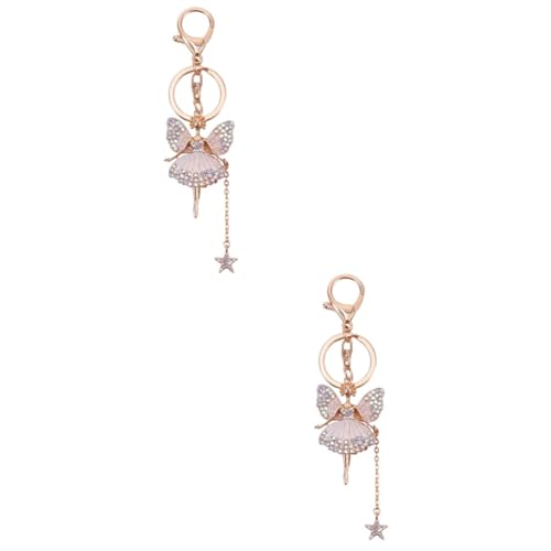 SOIMISS 2stücke Eleganter Kristall-schlüsselanhänger Form Einer Blumenfee Kreatives Taschenpendant Als Für Freunde Und Familie Leicht Und Langlebig Für Und Besondere Anlässe von SOIMISS