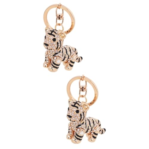 SOIMISS 2stücke Kleiner Tiger Schlüsselanhänger Mit Funkelnden Strasssteinen Kreatives Handtaschen-Accessoire Perfekter Anhänger Für Autoschlüssel Und Persönliche Langlebig Und von SOIMISS