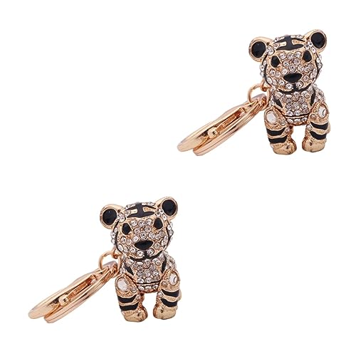 SOIMISS 2stücke Tiger Schlüsselanhänger Strass Eleganter Handtaschen- Für Autoschlüssel Taschen Und Rucksäcke Exquisites Für Freunde von SOIMISS