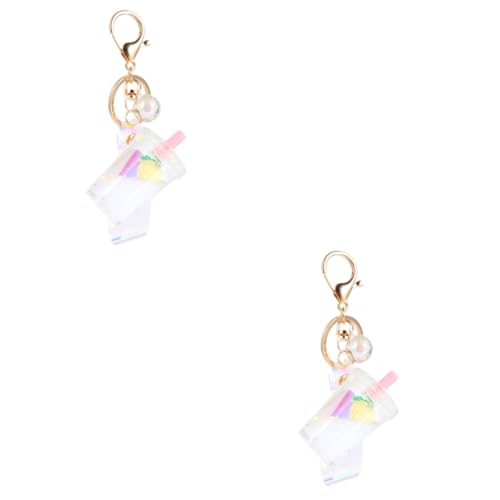 SOIMISS 2stücke Eleganter Schlüsselanhänger Mit Flüssig Design Stilvolles Acryl Schlüsselring Zubehör Für Schlüsselbund Oder Auto-Dekoration Leicht Und Kompakt Zufälligen Farben von SOIMISS