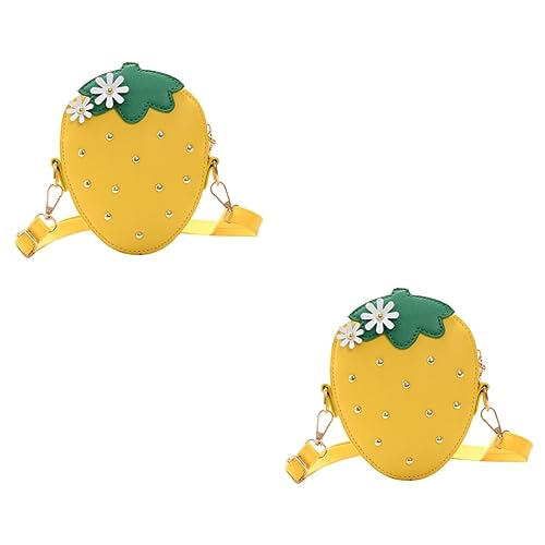 SOIMISS 2stücke Mädchen Umhängetasche Erdbeerform Verstellbare Schultertasche Für Praktische Geldbörse Für Kleingeld Und Accessoires Für Und Shopping von SOIMISS