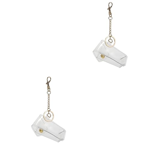 SOIMISS 2stücke Transparente PVC Lipstick Schlüsselanhänger Für Taschen Und Rucksäcke Kreativer Aufbewahrungsschlüsselring Für Lippenbalsam Praktisches Zubehör Für Frauen Und von SOIMISS