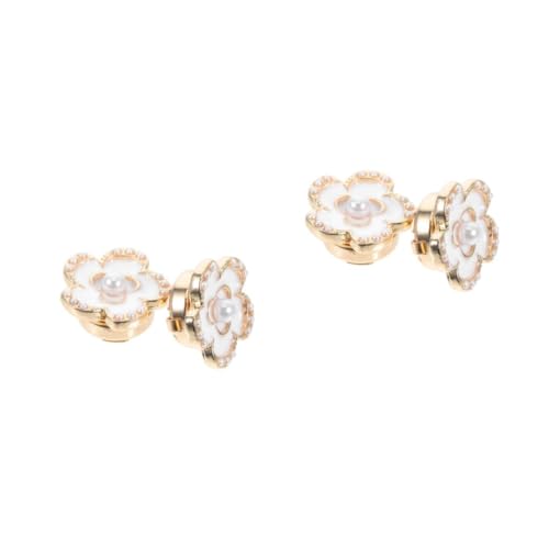 SOIMISS 2 Sätze 2 Sets Manschettenknöpfe Emaille Knopf Clip Klassische Manschettenknöpfe Ärmelknopf Schmuck Elegante Knopfabdeckungen Kleidungsdekoration Legierungsperlen 2 Stück * 2 von SOIMISS