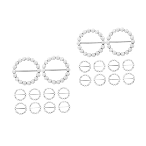 SOIMISS 2 Sätze Kleiderecke Seidenschalschnalle Monitorhalterung Charm-ornamente Hemdverschluss Kleidung Clips Hemd Sichere Verschluss Gürtelschnallen Für Damen Plastik Silver 10 Stück * 2 von SOIMISS