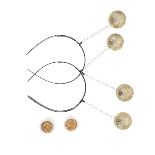 SOIMISS 2 Sätze Martian Antenna Stirnbänder Leichtes Party Kostümzubehör mit Glitzerbällen Bequeme Kopfbedeckung für Frauen Karneval Maskenball von SOIMISS